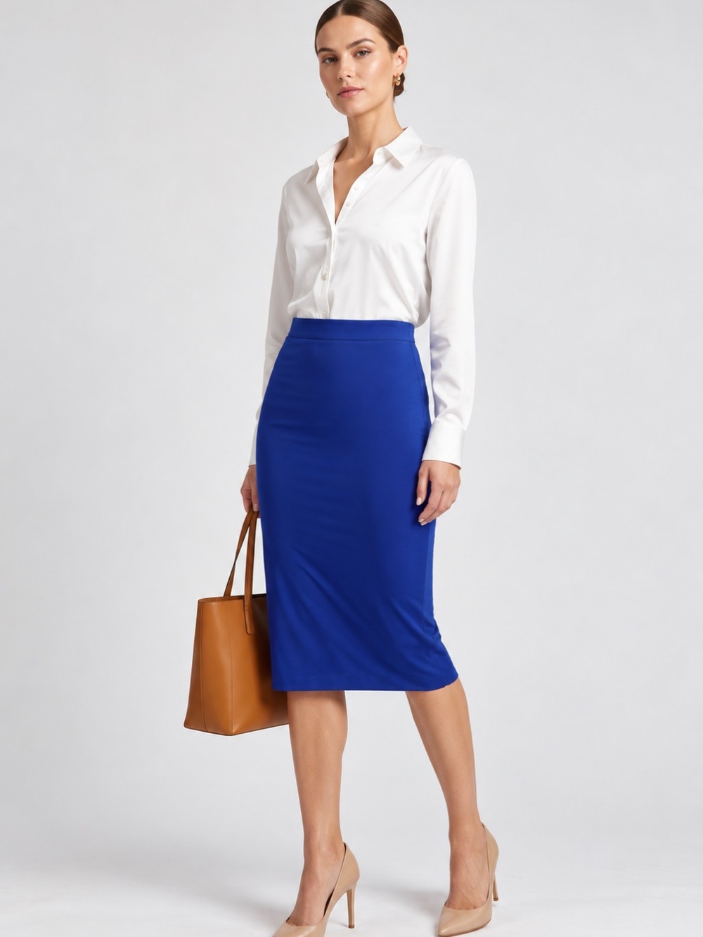 Blue Pencil Skirt